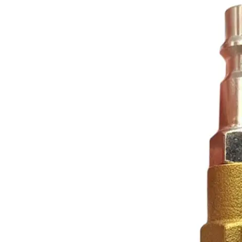 1/4 Inch German Format Pneumatic Tee Coupling Nickel Plated Iron for Air Compressor Systems and Pneumatic Power Transmission