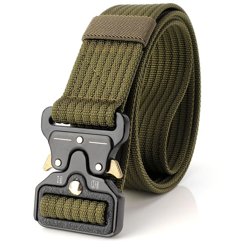 thickened-outdoor-nylon-canvas-belt-men's-tactical-hiking-belt-buckle-spring-buckle-women's-armed-belt-summer-belt