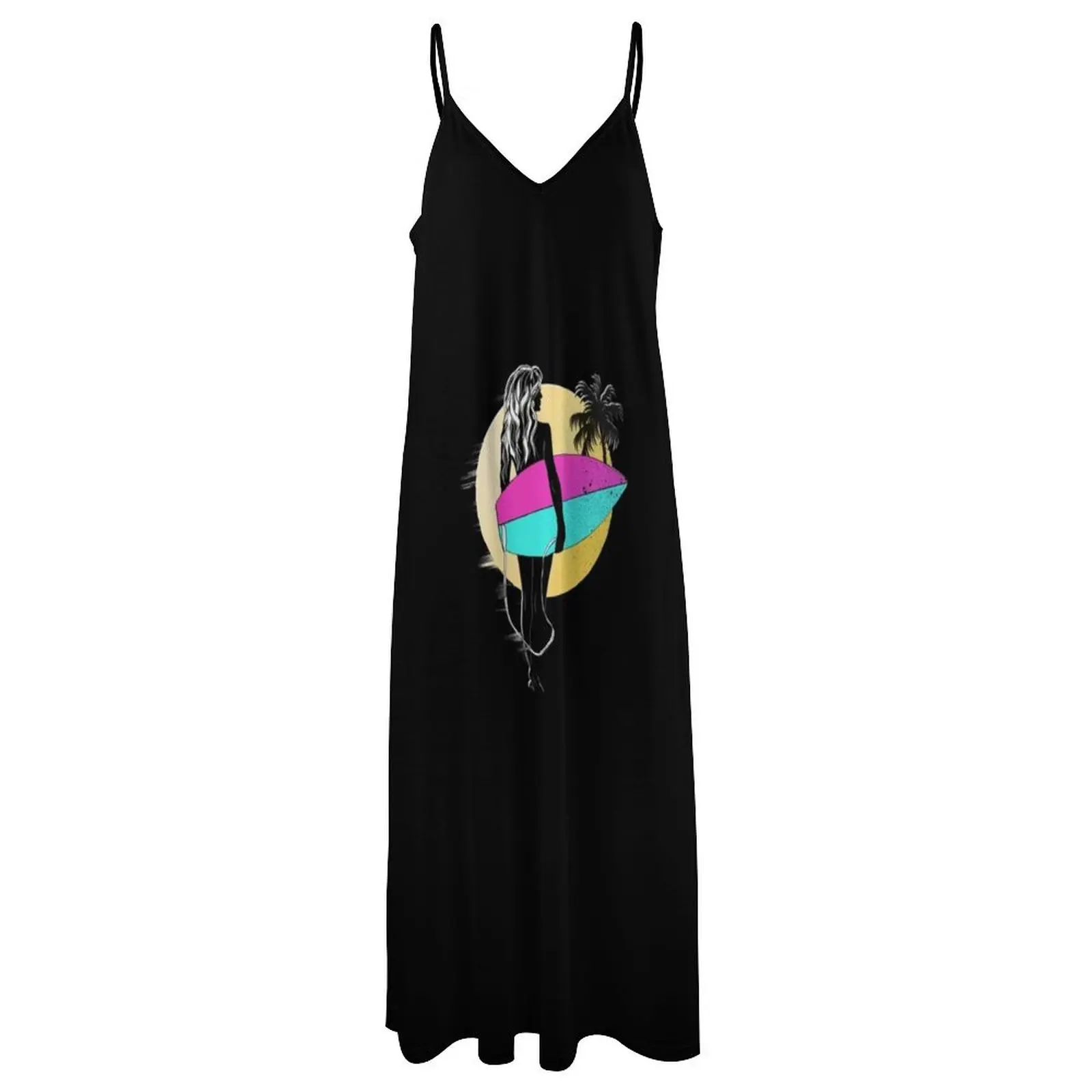 Surfing girl,surf,surfer T-shirt. Sleeveless Dress women's fashion dresses elegant women's dresses sale summer dresses