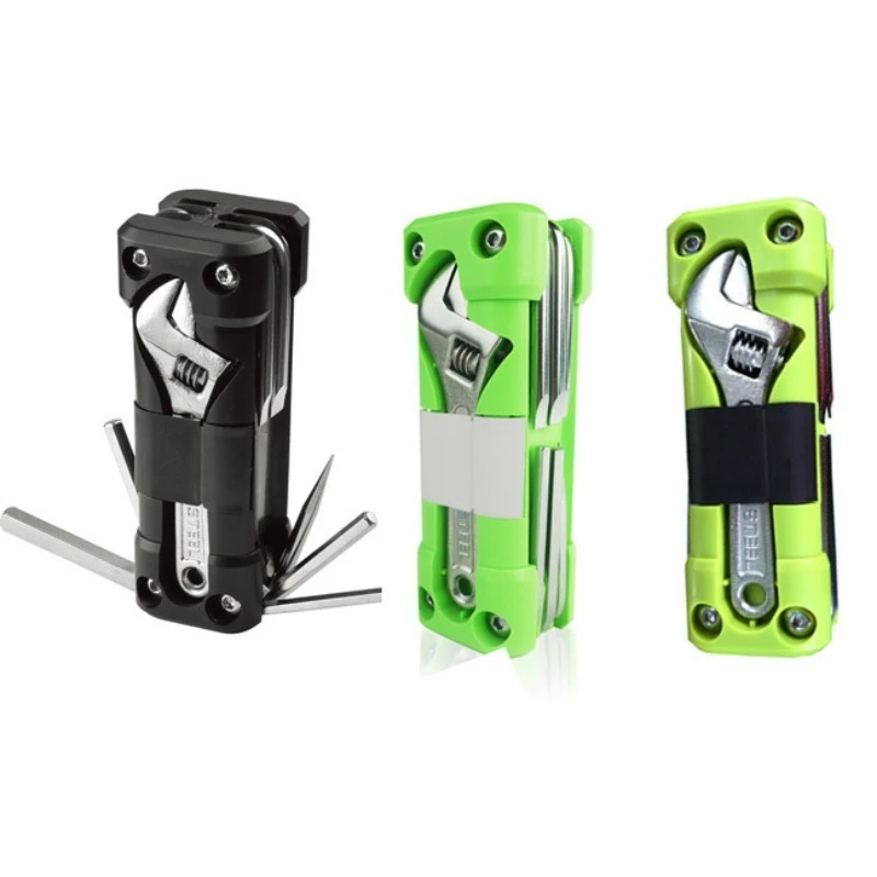 Multifunction Tool Kit Tire Repair Set with Screwdriver Chain Tool,  Cycling Bicycle Motorcycle Maintenance Tools