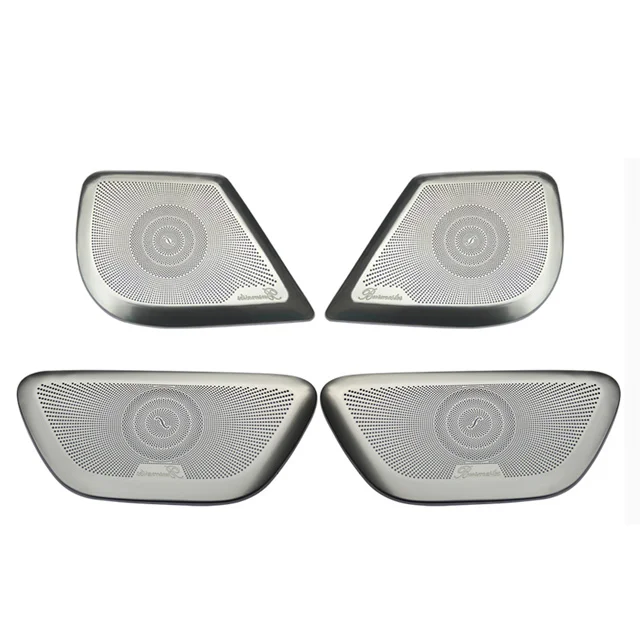 Horn Cover Stainless Steel Stereo Speaker Audio Ring Cover Sound Frame Decoration Trim for  Vito V250 V260 W447  METRIS