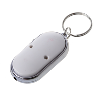 REPLA-12Pcs Whistle Lost Key Finder Flashing Beeping Locator Remote Keychain LED Ring