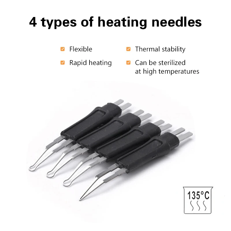 4 szt./opak. Ostrza do podgrzewania gumy dentystycznej, sterylne, odporne na ciepło, końcówki do gumy percha, podgrzewane nożyki do gumy dentystycznej, narzędzia dentystyczne