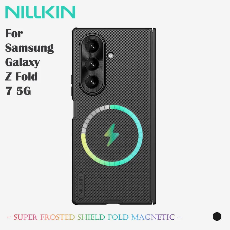 

For Samsung Z Fold 7 5G NILLKIN Frosted Magnetic Case, Particle Sun Grain Texture, Patented Rebound Hinge, Shockproof PC Shell