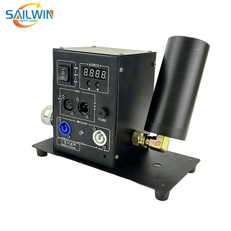 SAILWIN Factory Sale 6-8M Height 200W Single Hole DMX512 Stage DJ CO2 Jet Fog Machine Smoke Special Effects With 1/2 Connector