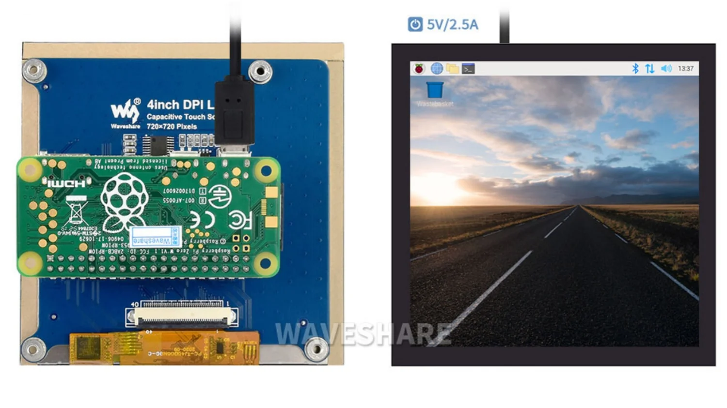 Ecran-tactile-capacitif-carre-lcd-c-de-4-pouces-pour-raspberry-pi-720-×-720-dpi-ips-couvercle-en-verre-trempe-faible-consommation