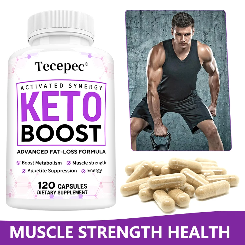 Keto Boost, Supports Balanced Energy Levels and Weight, Naturally Boosts Muscle Strength, Stress Relief, 120 Capsules