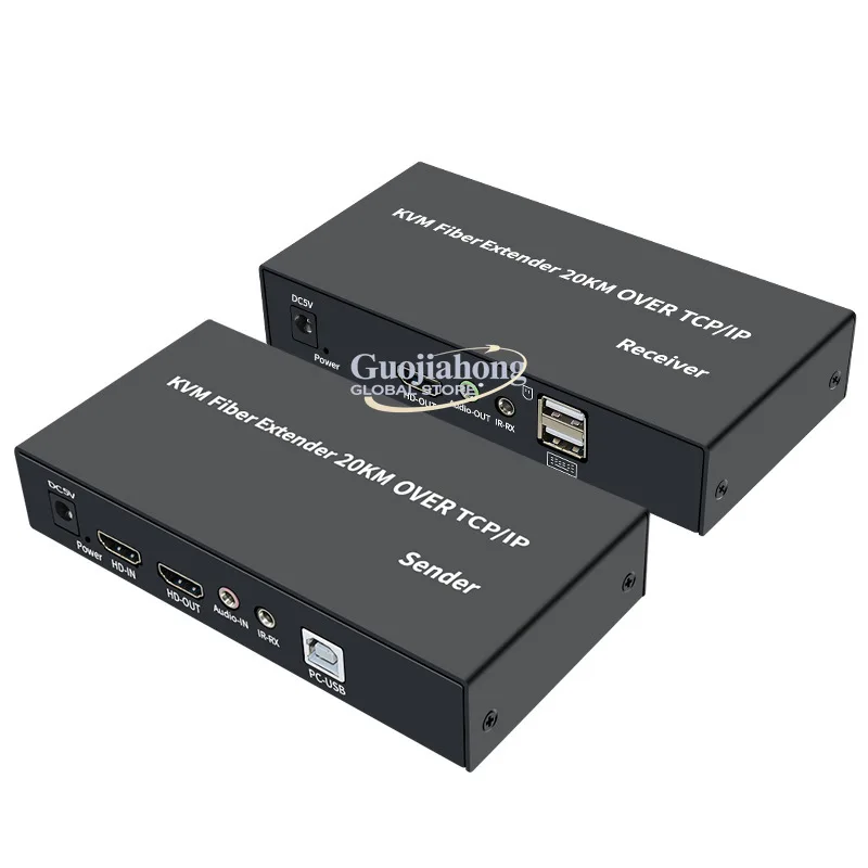 

Fiber KVM Extender 20km HD Optical Transceiver sc Fiber to USB Extender