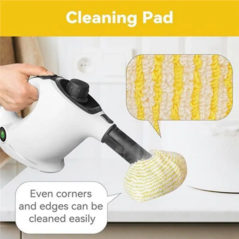 ABLD For Karcher SC1/SC2 SC3/SC4 SC5 Steam Cleaner Floor Nozzle Replacement Set Steam Floor Nozzle& Small Round Brush Mop Cloth