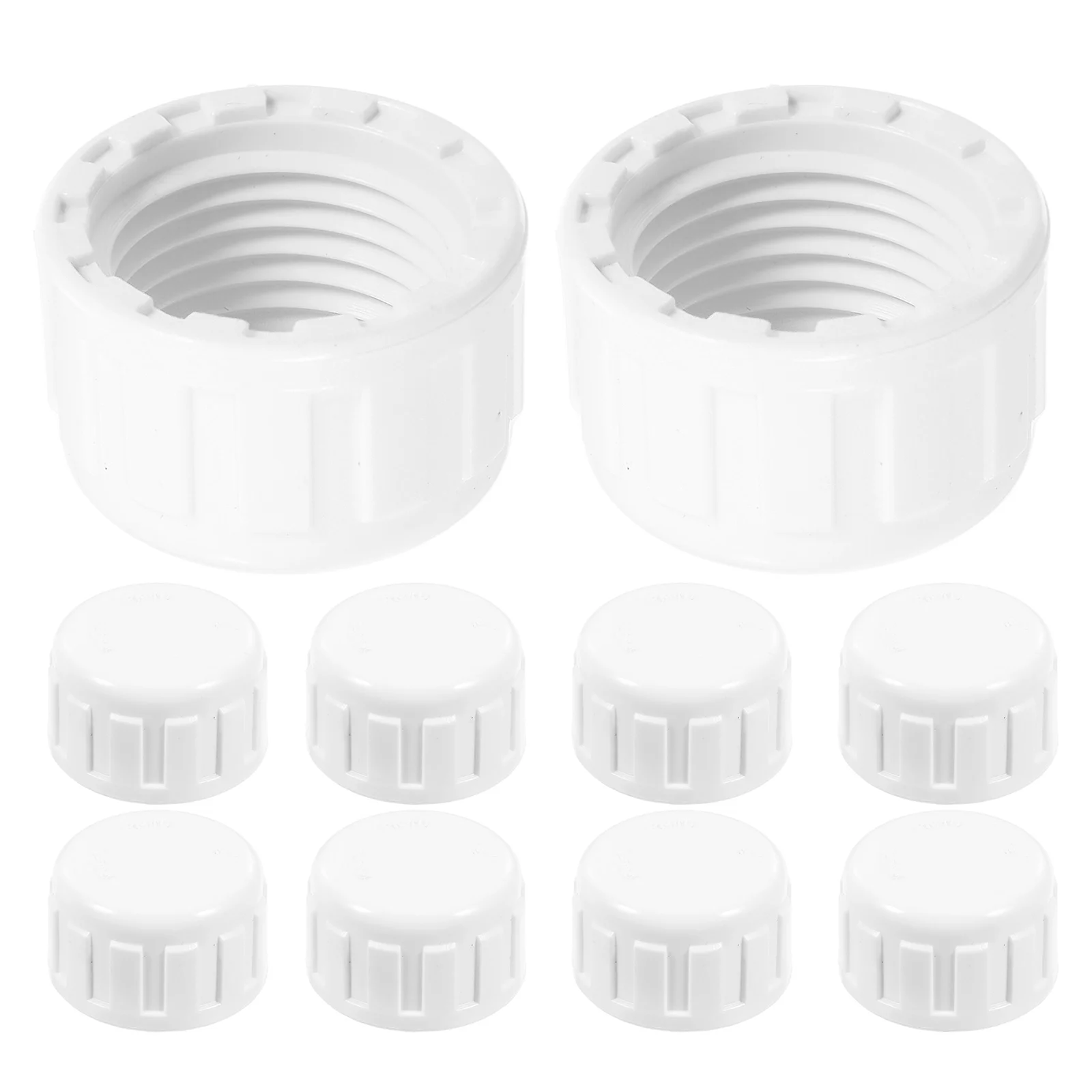 20 Pcs PVC Internal Thread Pipe Cap Plug 1 2 Inch High Strength Lightweight Irrigation System Sprinkler Swimming Pool Cold Water
