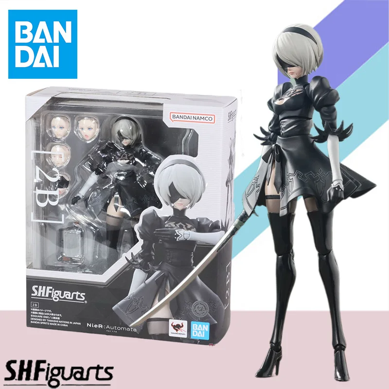 

Bandai Original S.H.Figuarts SHF Nier Automata 2B Model Kit PVC about 14.5cm Anime Action Figure Finished Model Kit Toy Gift