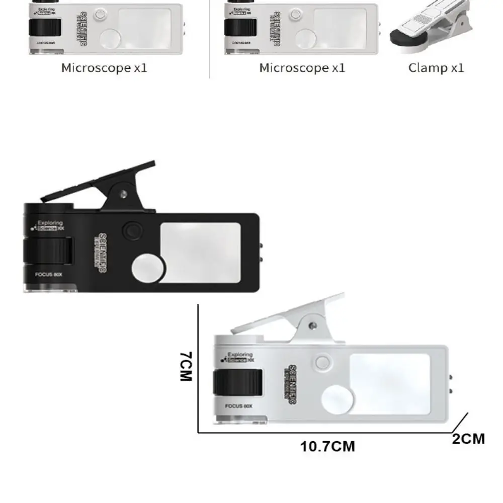 10-80x Zoom Magnifying Glass Flashlight Photo and Video Recording Handheld Microscope HD Durable LED Lighted Magnifier