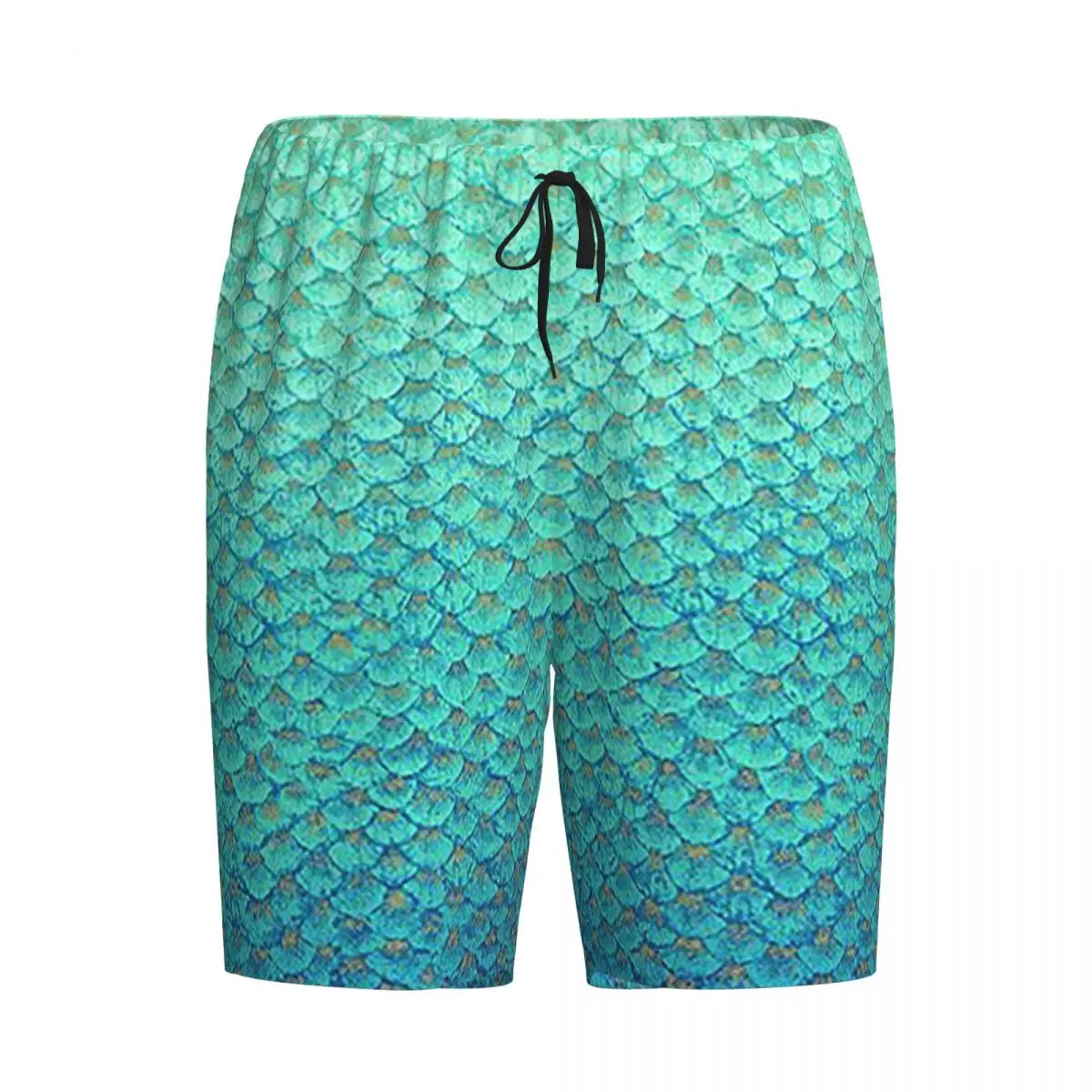 

Мужские пижамные шорты с узором рыбьей чешуи, домашние брюки для сна и отдыха