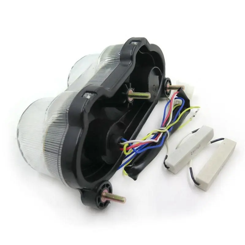 Steady Brake Tail Light LED Taillight For Kawasaki ZZR600 ZX900 ZX-6R ZX-9R ZR7S With Integrated Turn Signal Indicators
