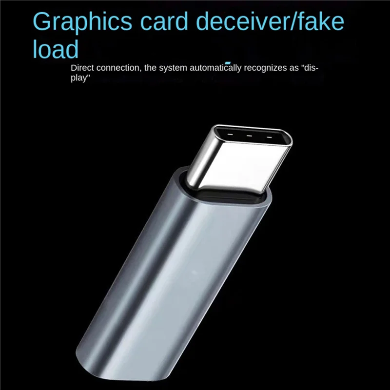 3x usb tipo-c adaptador de exibição virtual dc edid manequim plug headless display fantasma emulador carga manequim 4k @ 60hz