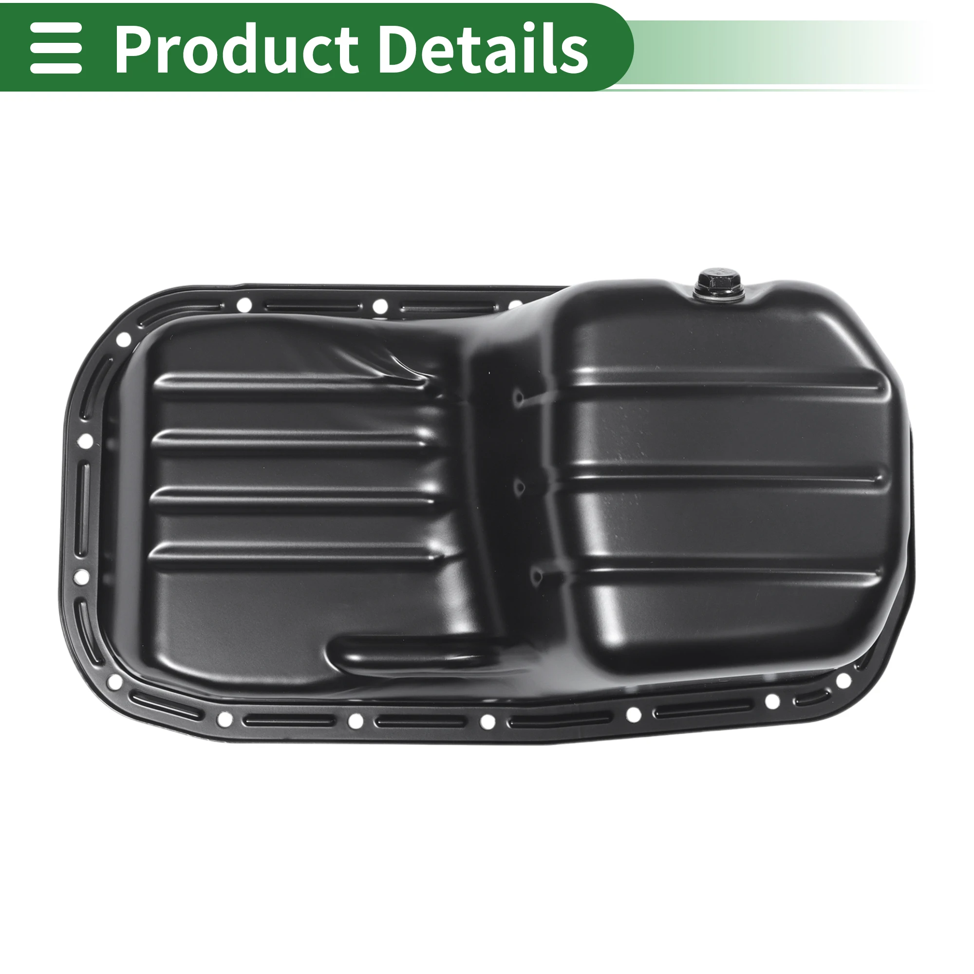 

UXCELL No.2151026010 Engine Oil Pan Oil Pan Sump Transmission Oil Pan for Hyundai Accent 1994-2000 Iron Black