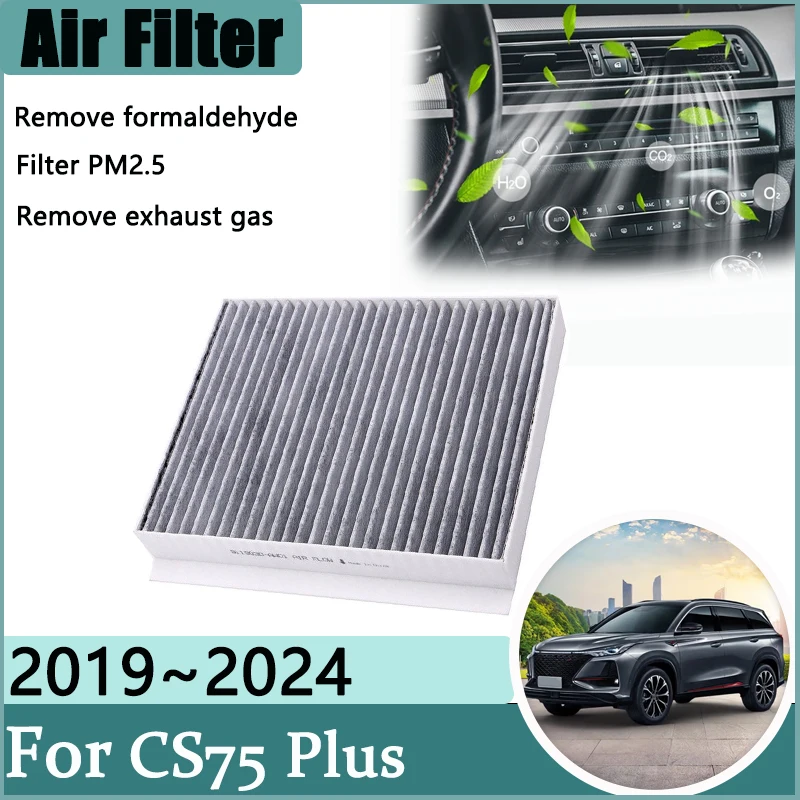 Air Conditioner Filter For Changan CS75 Plus 2019~2024 2023 2022 2021 Purification Acesories Activated Carbon Engine Filter Grid