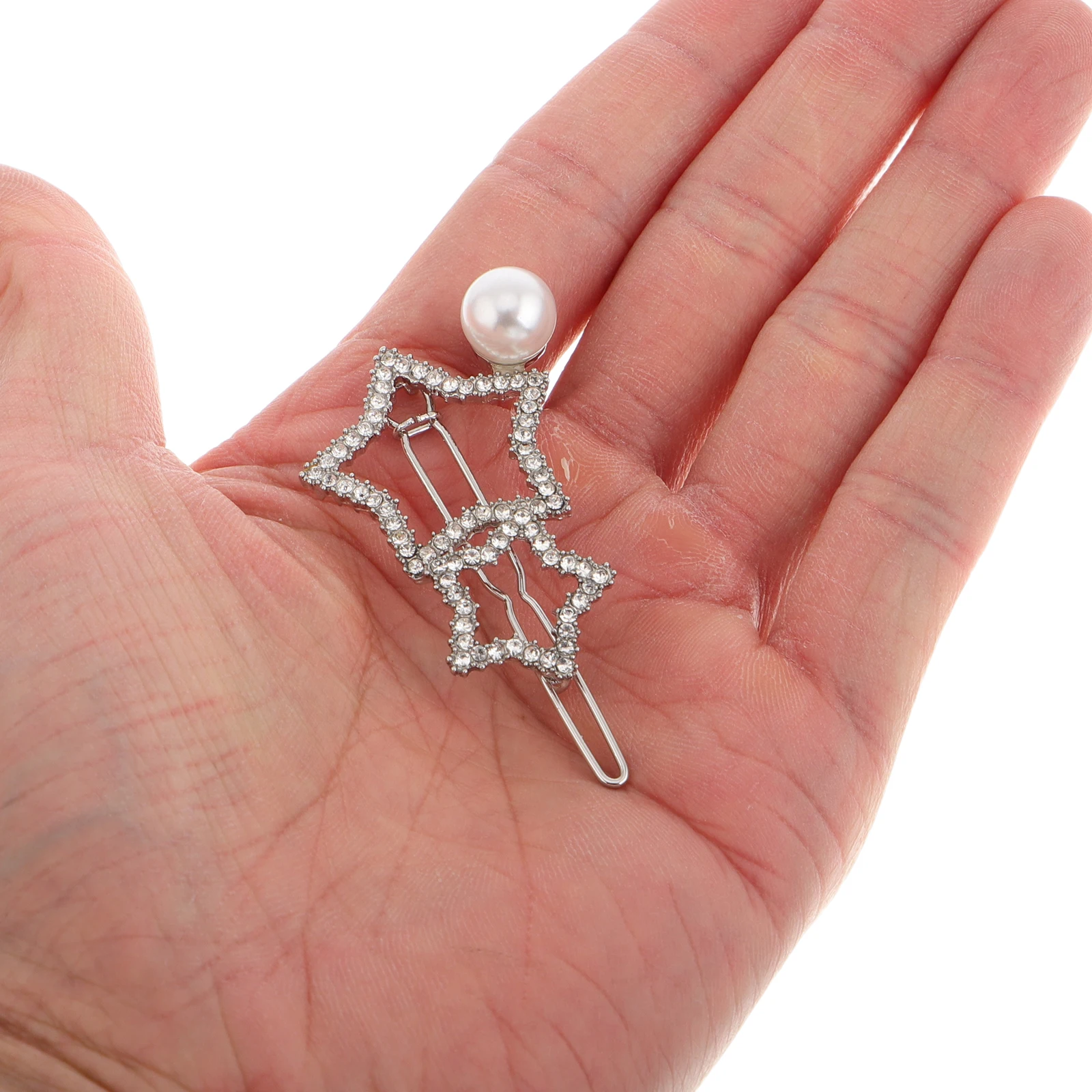 

Star Hair Clips Cute Pins Hollow Design Zinc Alloy Rhinestones Decorative Accessories Vintage Elegant Practical Materials Secure