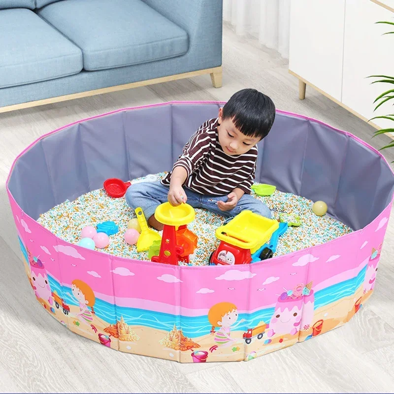 Baby Foldable Sand Table Pit Sandbox Toy, Brinco Indoor infantil, Sand Ball Pool, Cercadinho ao ar livre, Cerca dobrável seca, Tent Toy Gift