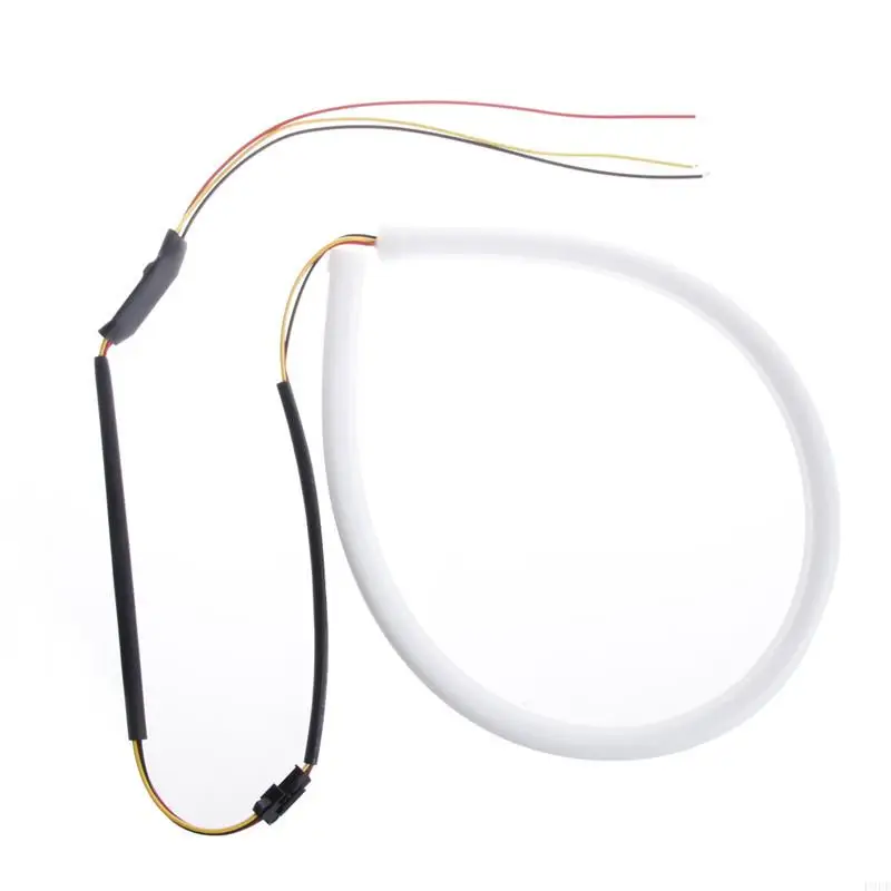 

P9FD for Audi Style for DC 12V DRL LED Strip White Amber Tube Switchback Headlight 2x