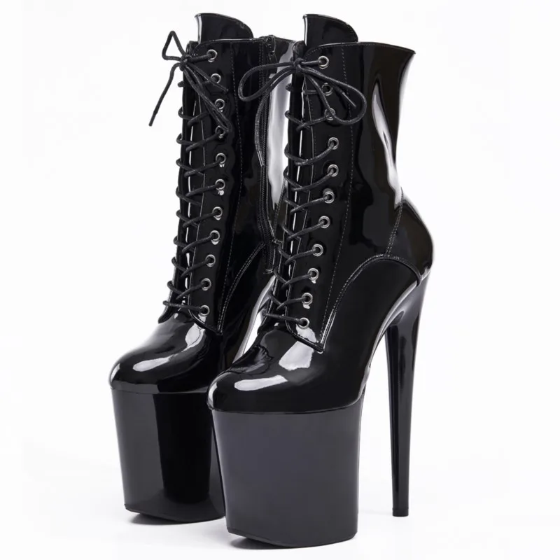 

Padded heel boots, low-heeled boots, new leather boot style, nightclub stage platform high-heeled boot, steel pipe dance shoes