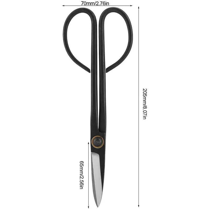 Bonsai Scissors 205mm Long Handle Scissors Stainless Steel For Pruning Shear Bud Leaves Bonsai Trimming Tool Garden Equipment Se