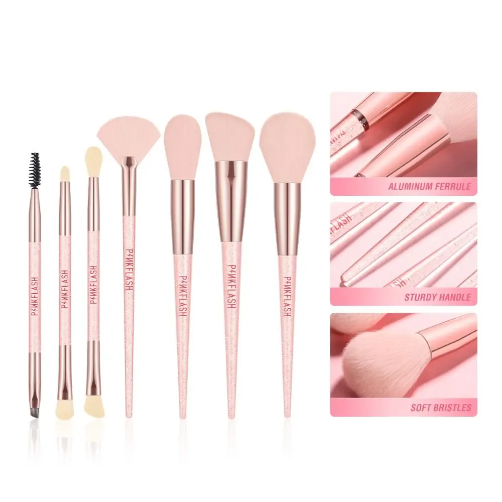 Brochas de maquillaje rosa, pincel de mezcla multifuncional, suave, base Premium brillante, rubor Beush, maquillaje facial