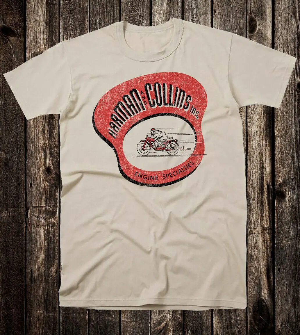 Hot Rod Tee T Shirt Drag Race Racing Motorcycle Harman and Collins