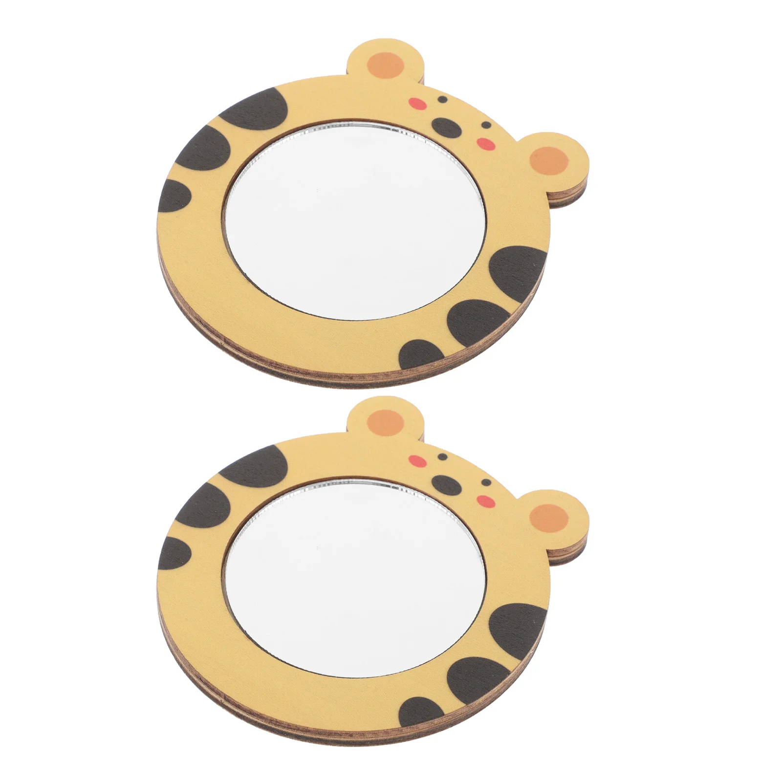 2 stuks babyspiegel van hout voor plezier tijdens het baden - interactieve kinderdouchespiegel voor oorzaak-gevolg leren en visueel volgen in het water