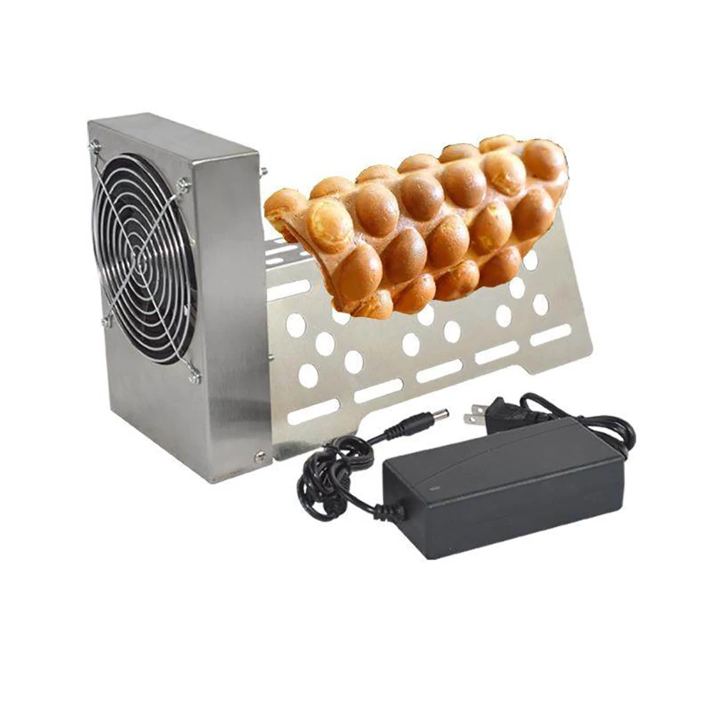 

110-220V Fully Automatic Egg Waffle Blower | Infrared Induction Cooling Shaping Fan for Stall