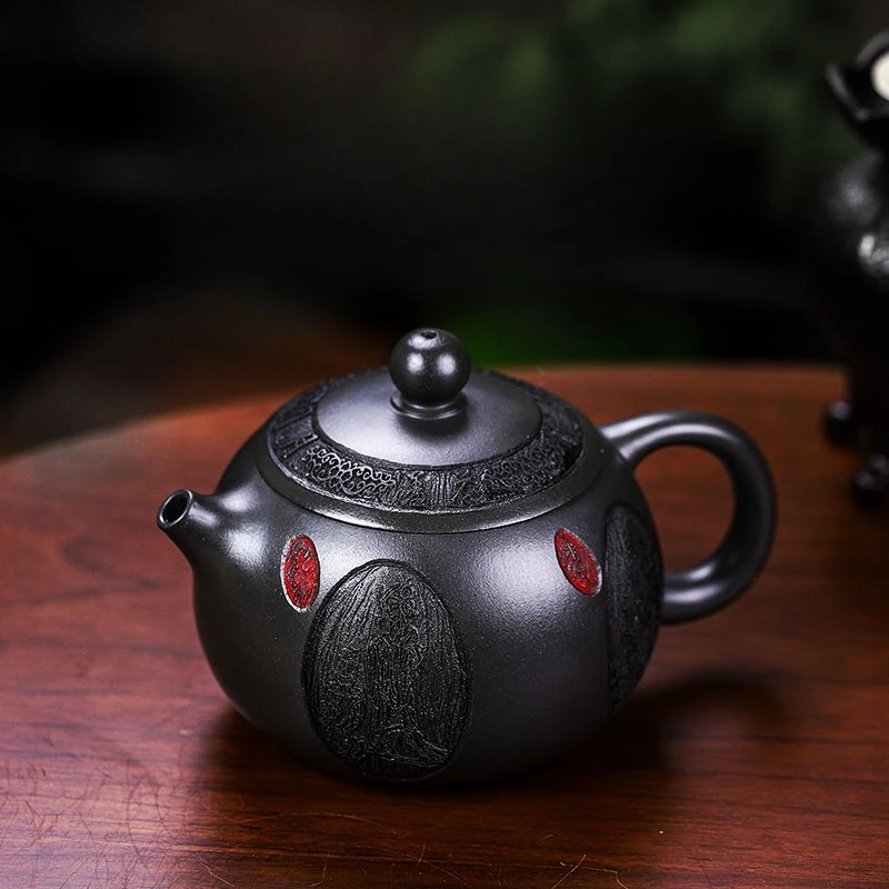 Yixing Handmade Purple Clay Teapot, Raw Ore, Tea Pot, Kung Fu Tea Set 430ml