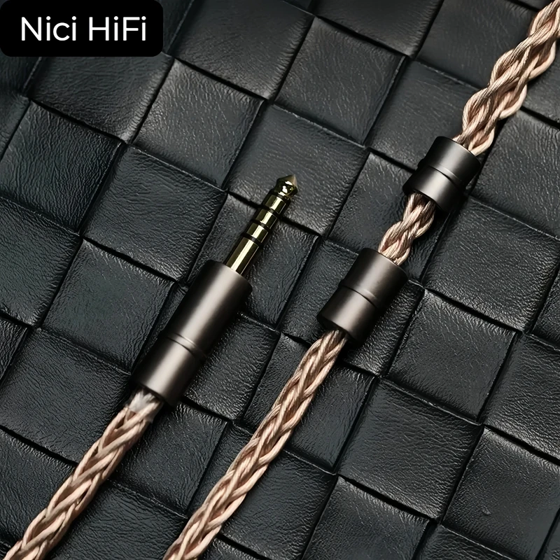 Nici HiFi First welfare cable In-Ear Headphone Extension Cable 3.5/4.4mm to 2Pin/HD650/HD800 for Delci Explorer DaVinci Himalaya