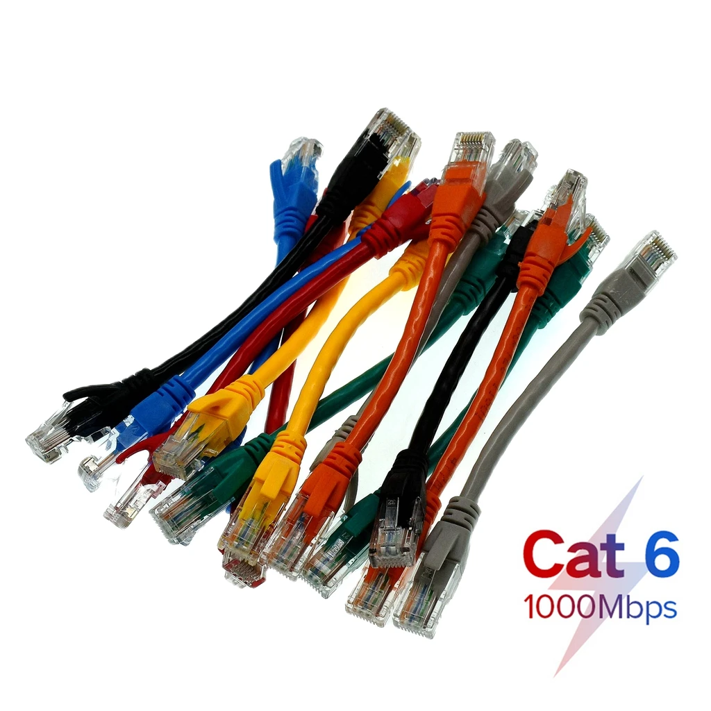 Short RJ 45 Ethernet Cat6 Network Cable Cord 15cm Twisted Pair Patch Cord Internet UTP Cat6 Lan for Laptop Router PC Computer