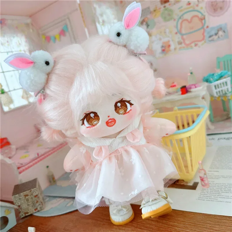 20cm Doll Clothes Lovely pink dress shoes Suit Outfit Dolls Accessories for Korea Kpop EXO Cotton Idol Dolls Gift DIY Toys