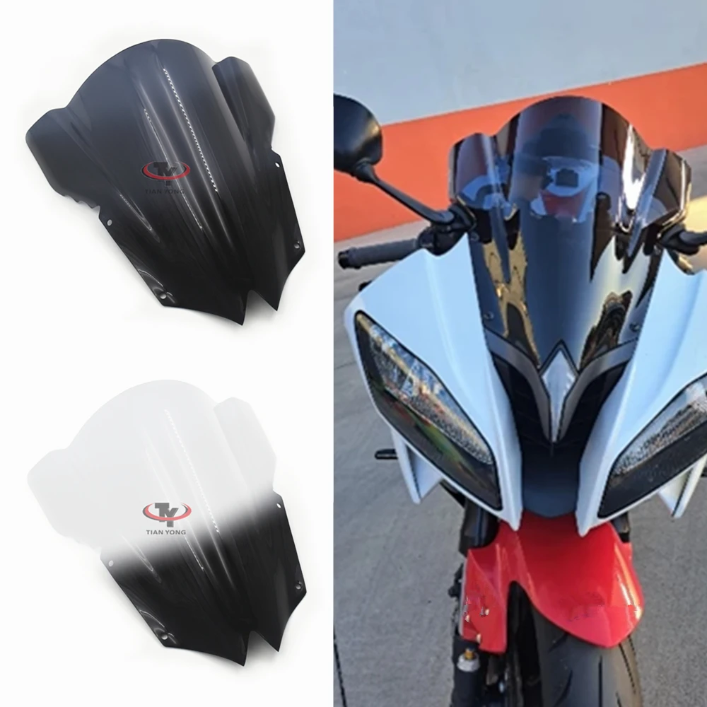 Motorcycle Windscreen Windshield Smoke Black Gradient Wind Deflectore For Yamaha YZF600 R6 2008-2009-2010-2011-2012-2013-2014