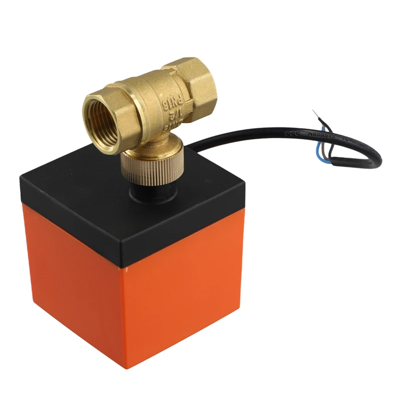 

HOT! AC 220V Brass Electric Thread Ball Valve 2-Way 3-Wire Solenoid Water Valve With Actuator DN15