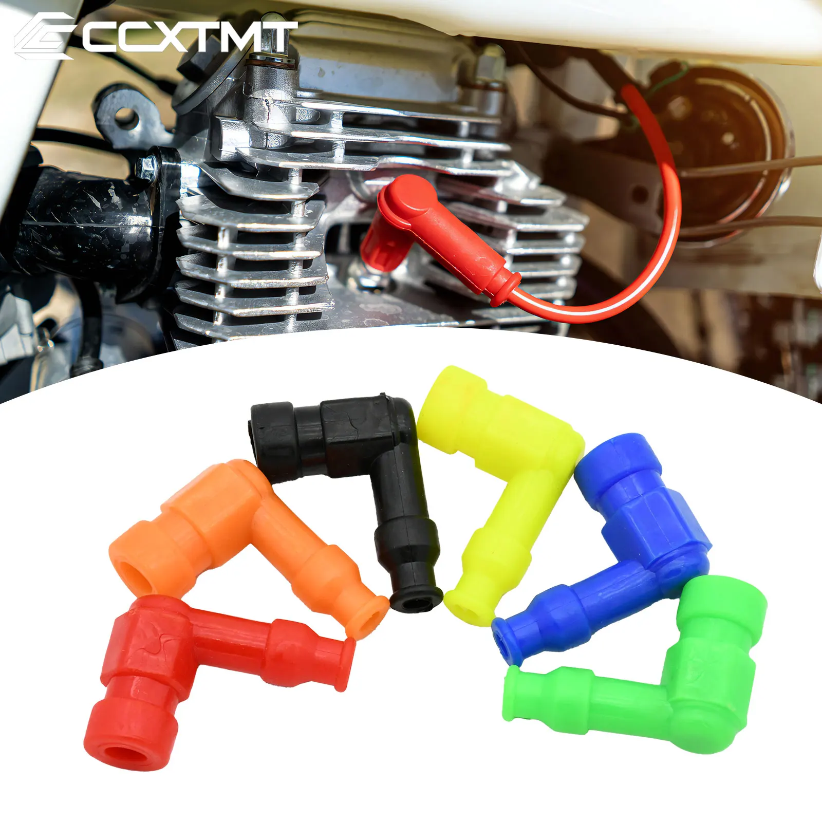 Motorcycle Scooter ATV Dirt Bike Modified Rubber Lgnition Spark Plug Cap For KTM Honda Kawasaki Yamaha Suzuki Universal Parts