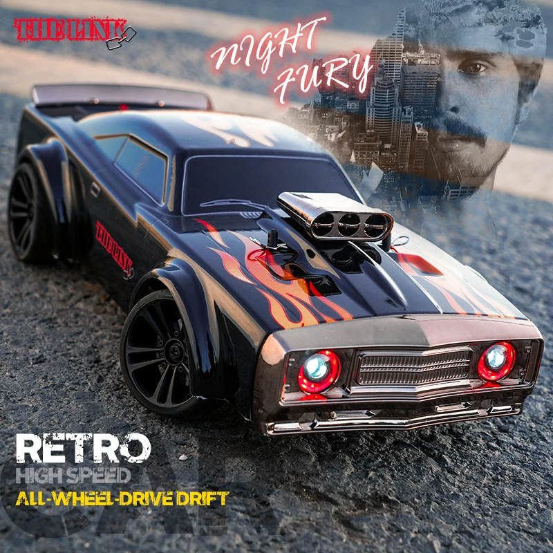 SCY-16303 Sports Car 50km/h 1/16 High Speed 4WD RC Drift Car LED Headlights 2.4G Remote Control Car Toys for Boys Gift