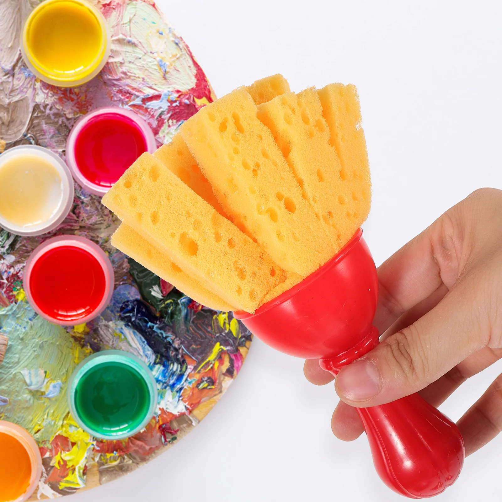 مجموعة أدوات رسم إسفنجية للأطفال مكونة من 4 قطع، لوازم فنية خفيفة الوزن وقابلة للغسل لمشاريع الرسم بنفسك للأطفال #6