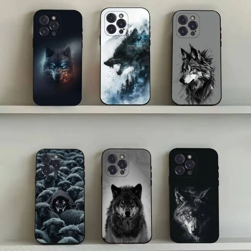 

The Wolf Phone Case For iPhone 16,15,14,13,12,11,Pro,Max,Plus,X,XS,SE4,E,Mini,Soft Black Case
