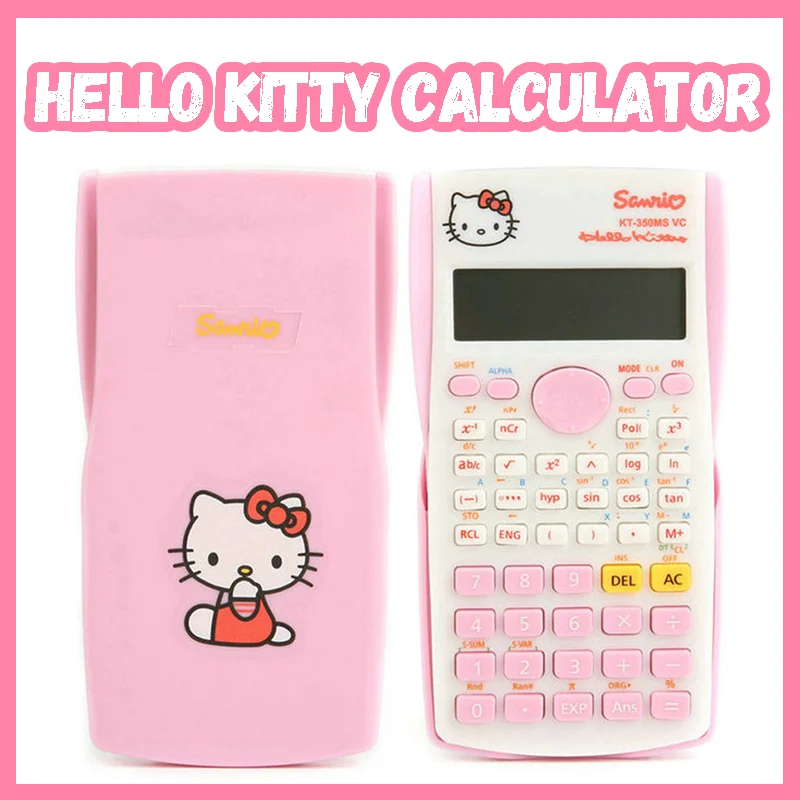 Компьютер Hello Kitty Science Function 350Ms, многофункциональный студенческий прецизионный калькулятор для обучения науке, розовое милое девчачье сердце Компьютер Hello Kitty Science Function 350Ms, многофункциональный студенческий прецизионный калькулятор для обучения науке, розовое милое девчачье сердце