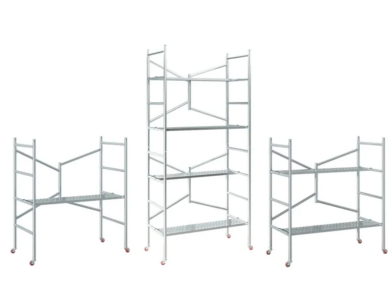 Scaffolding folding lifting galvanized hand scaffolding mobile thickening decoration horse stool small movable shelf