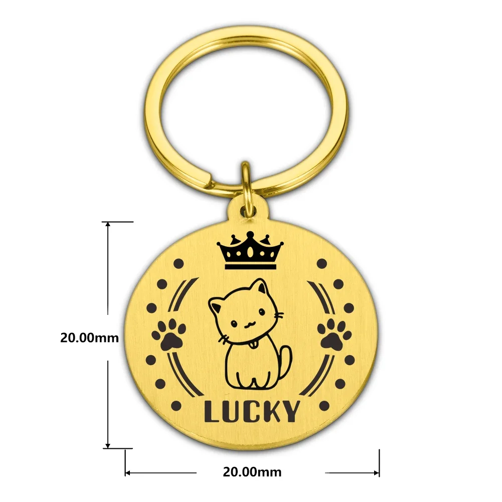 Personalized Cats Dogs ID Tags Flower Wreath Custom for Small and Large Pet Collar Accessories Name Charm Engraved Double Sided