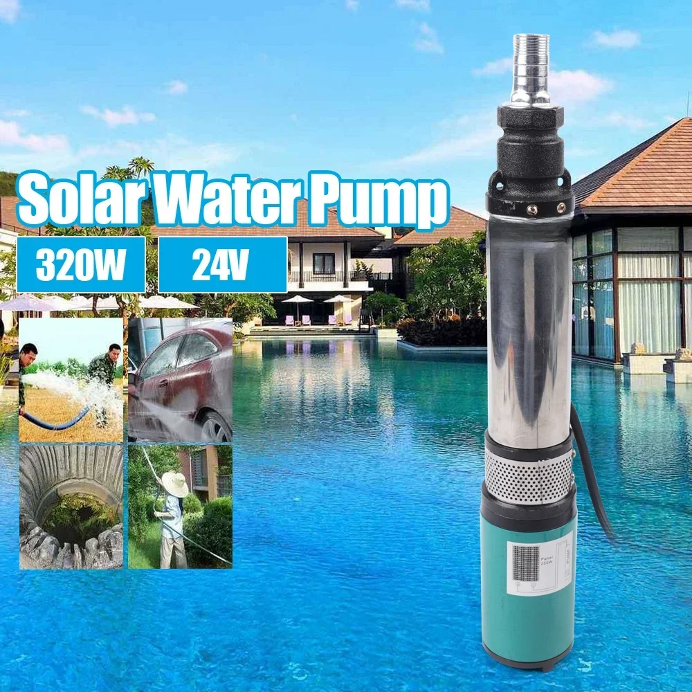 Submersible Deep Bore Well Water Pump 320W 24V Electric Farm Pump for Water Intake Mines and Wells