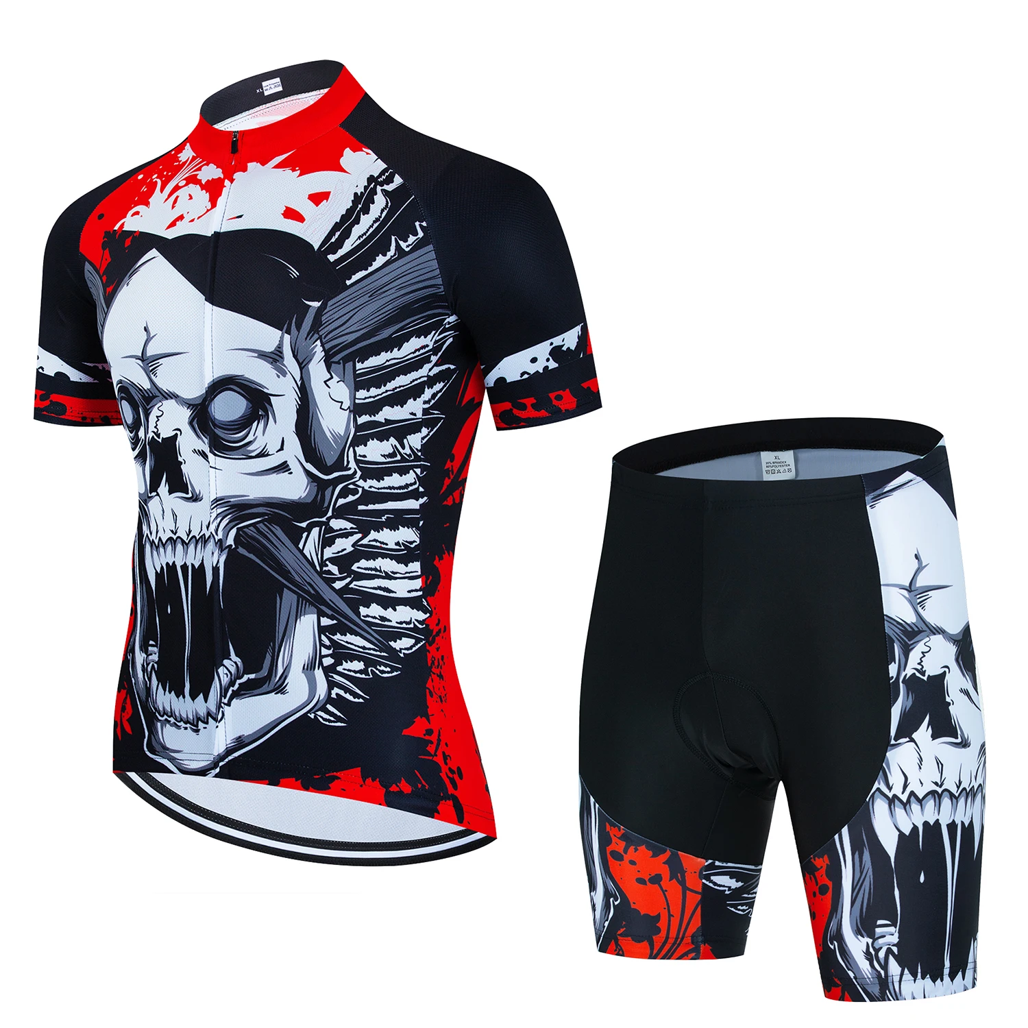 2023 Skull Pattern Cycling Jersey Set Summer Road Bicycle Clothing Mountain Bike Clothes MTB Maillot Ciclismo Men Cycling Set