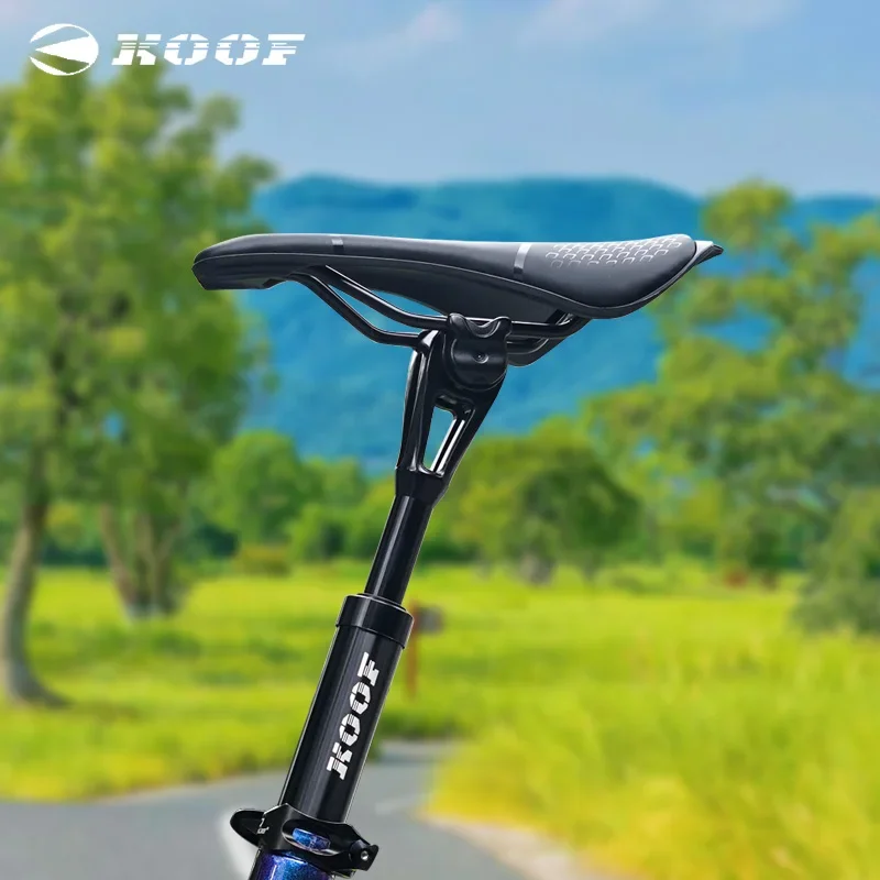 KOOF MTB Seatpost 27.2/31.6*400mm Shock Absorber Bicycle Seat Post  Aluminum Alloy Road Bike Seat Tube