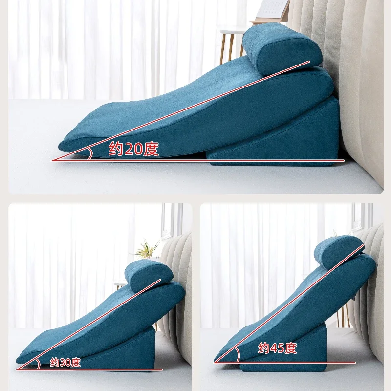 Gastroesophageal Reflux Slope Mattress Elderly Care Back Cushion Anti Acid Recline Lying Triangle Pillow Ergonomic Head Pillows