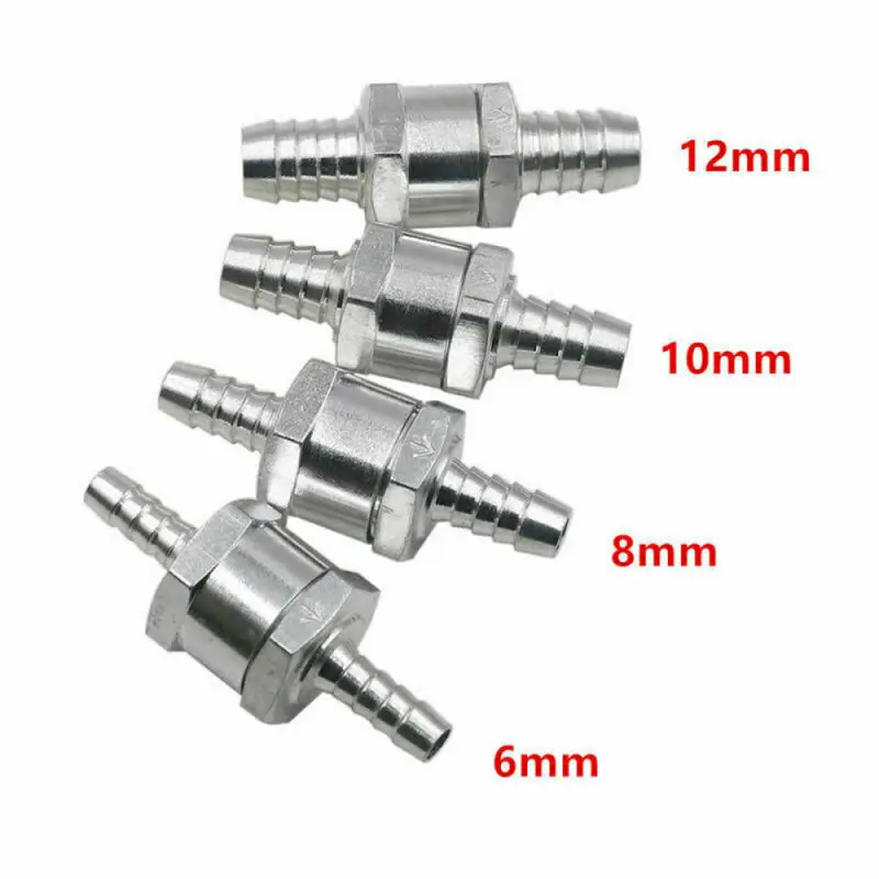 Aluminum Alloy One-Way Check Valve 6mm/8mm/10mm/12mm Customizable Length Fuel System Component