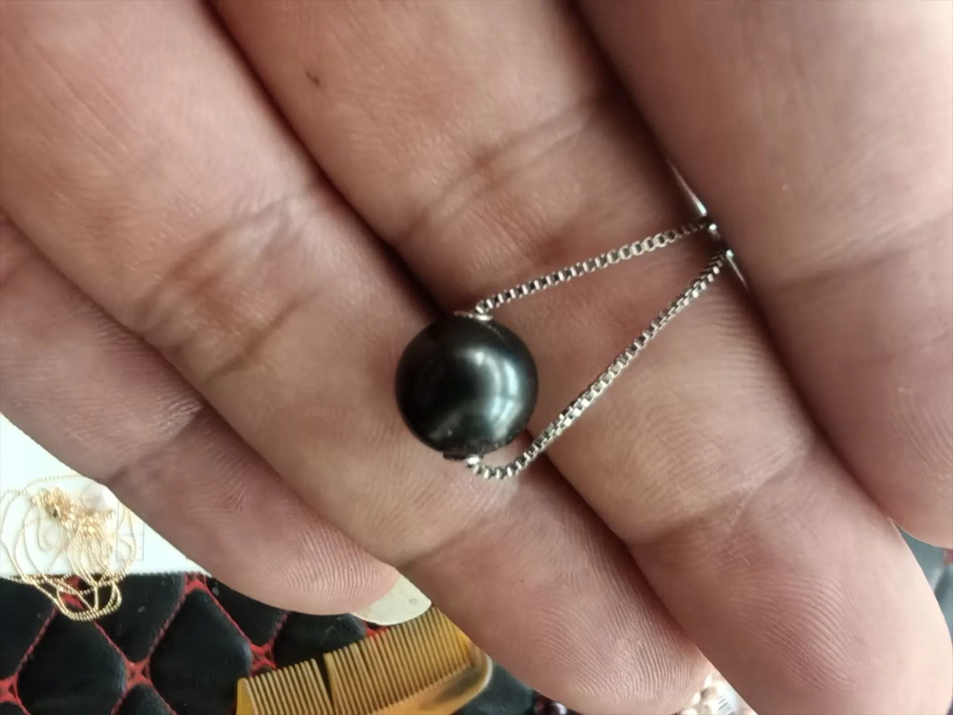 

Natural Pearl Pendant AAAA 9-10mm 10-11mm Real Photo South Sea Round Pearl Pendant 925s 18 inch