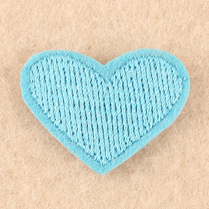 20Pcs Assorted Colors Mini Heart Sew/Iron On Appliques Embroidery Patches Badges Garment Embellishments DIY Drop Shipping